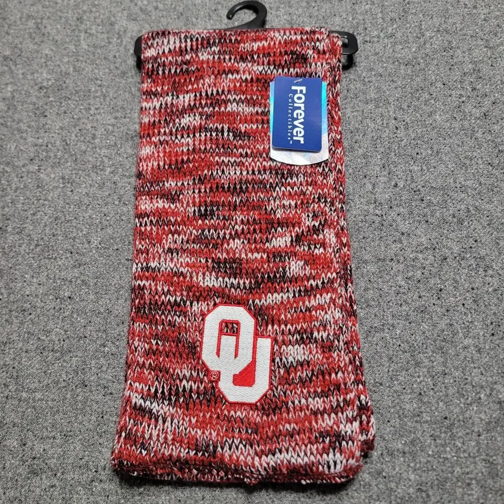 Oklahoma Sooners Scarf Adult Foco Collegiate Winter OU Knit Neckerchief 60